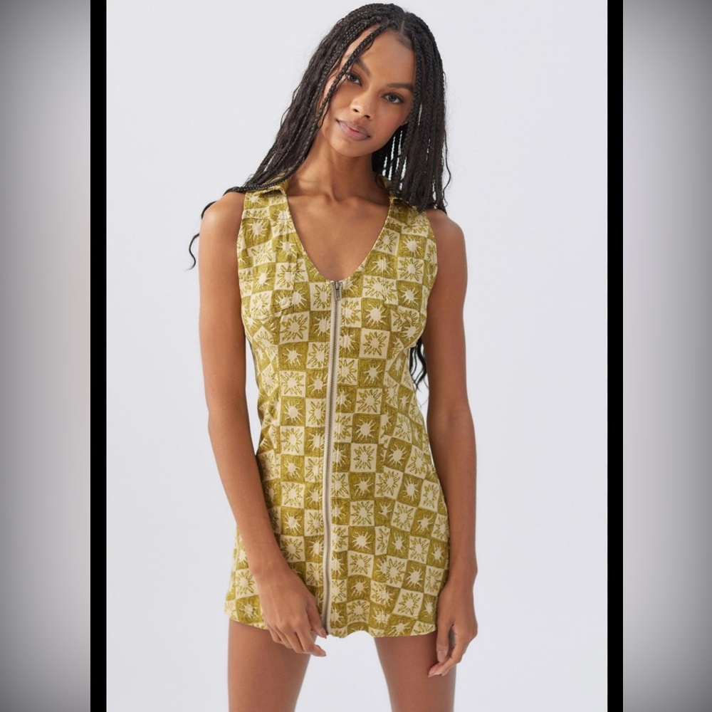 Urban outfitters sleeveless linen blend mini dress